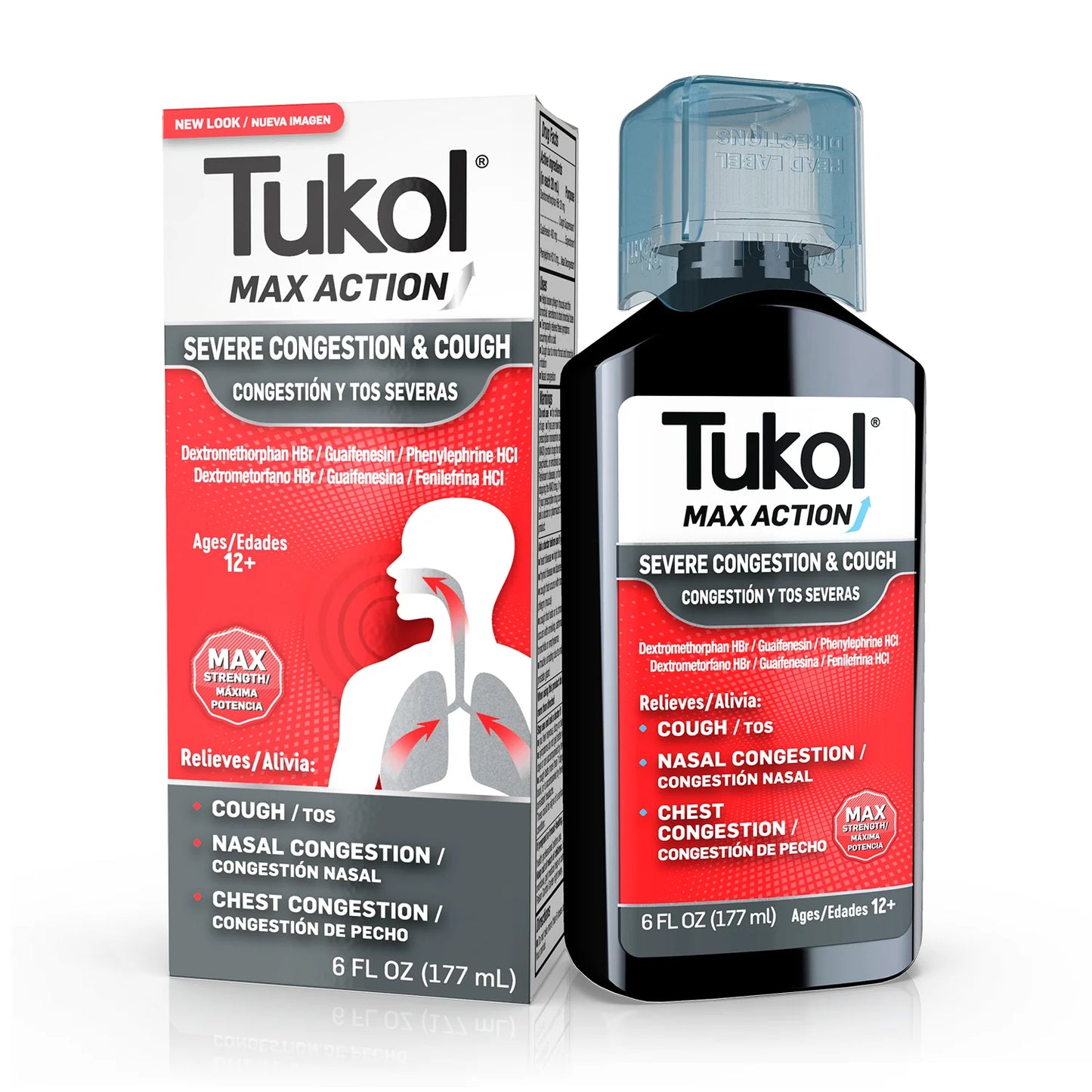 TUKOL MAX ACTION SEVERE CONGESTION & COUGH • 6 OZ