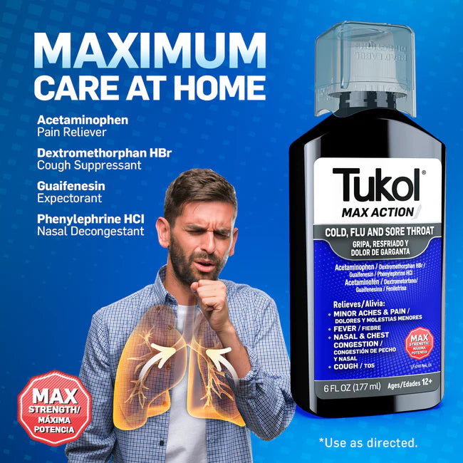 Tukol Max Action Cold and Flu 6oz