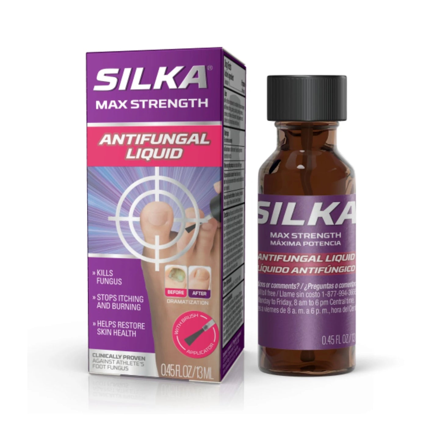 Silka Max Strength Antifungal Liquid with Brush .45 oz