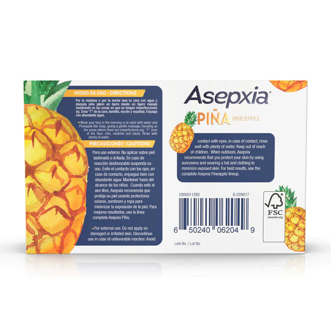 ASEPXIA  PINEAPPLE EXFOLIATING BAR SOAP 4 OZ