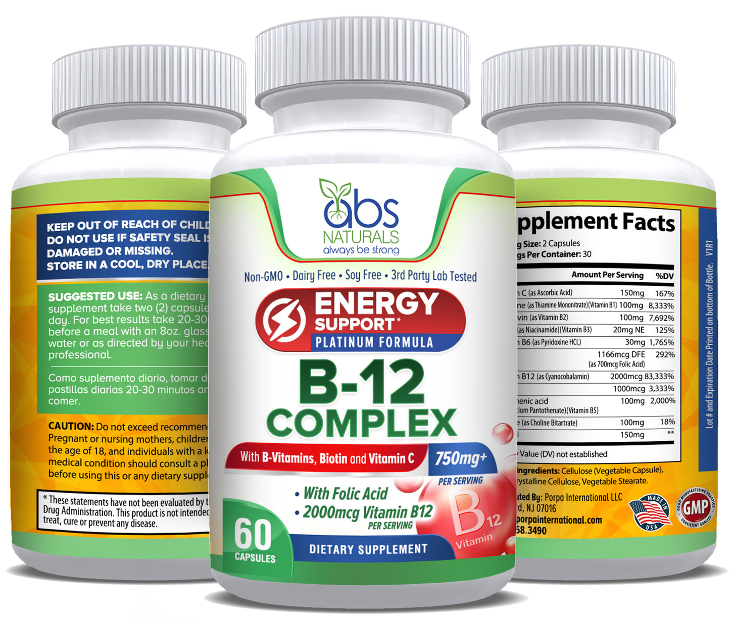 ABS Naturals B12 Complex with Vitamin C