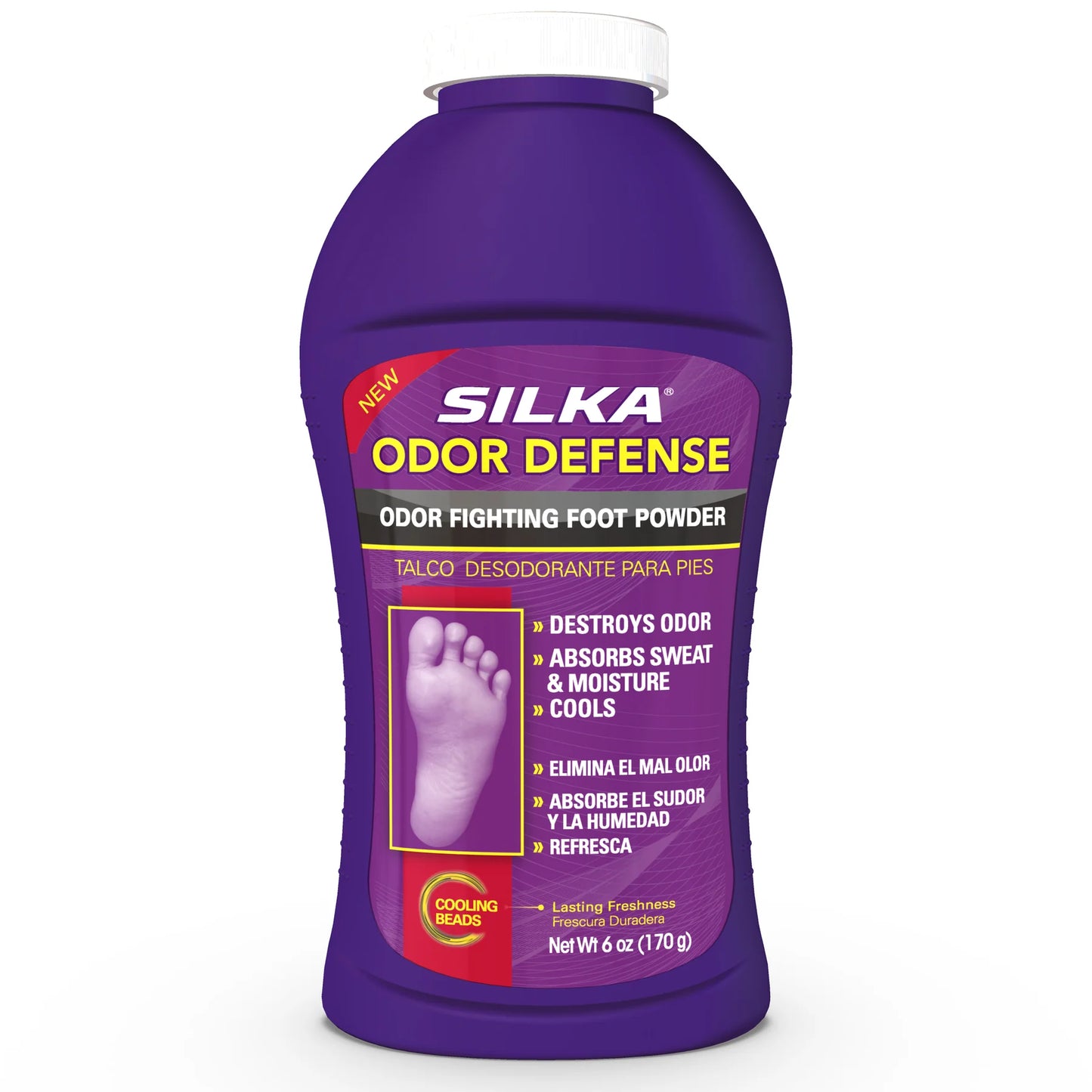 Silka Odor Defense Foot Powder 6oz