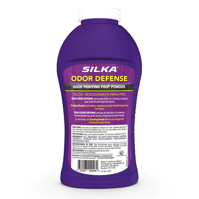 Silka Odor Defense Foot Powder 6oz