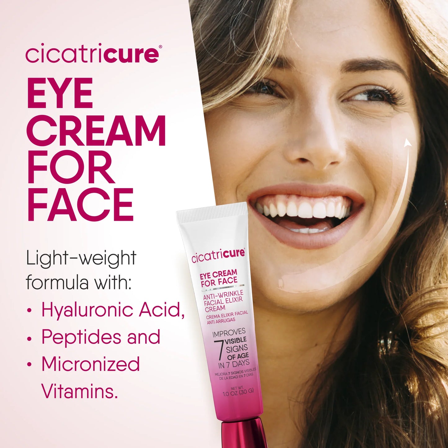 CICATRICURE Eye Anti-Wrinkle Cream for Face 1 oz