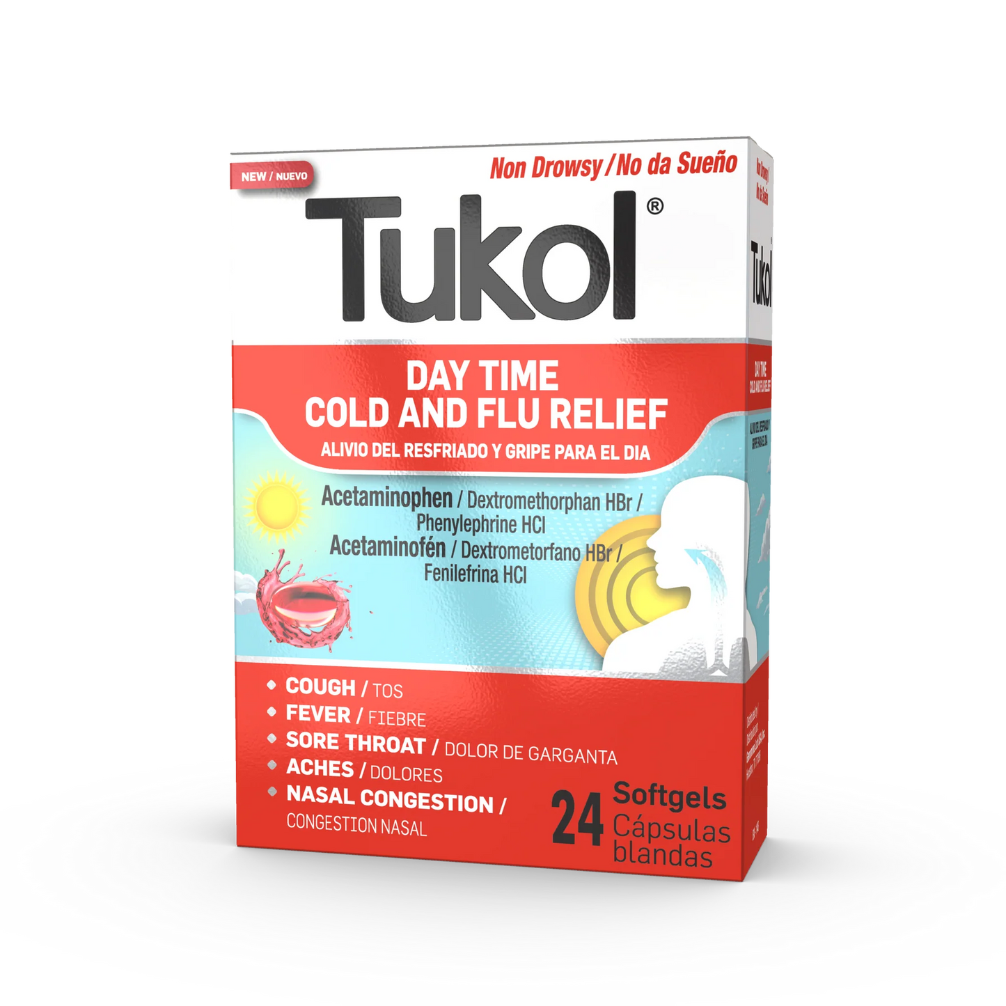 Tukol Cold  and Flu Relief  24 softgels day time